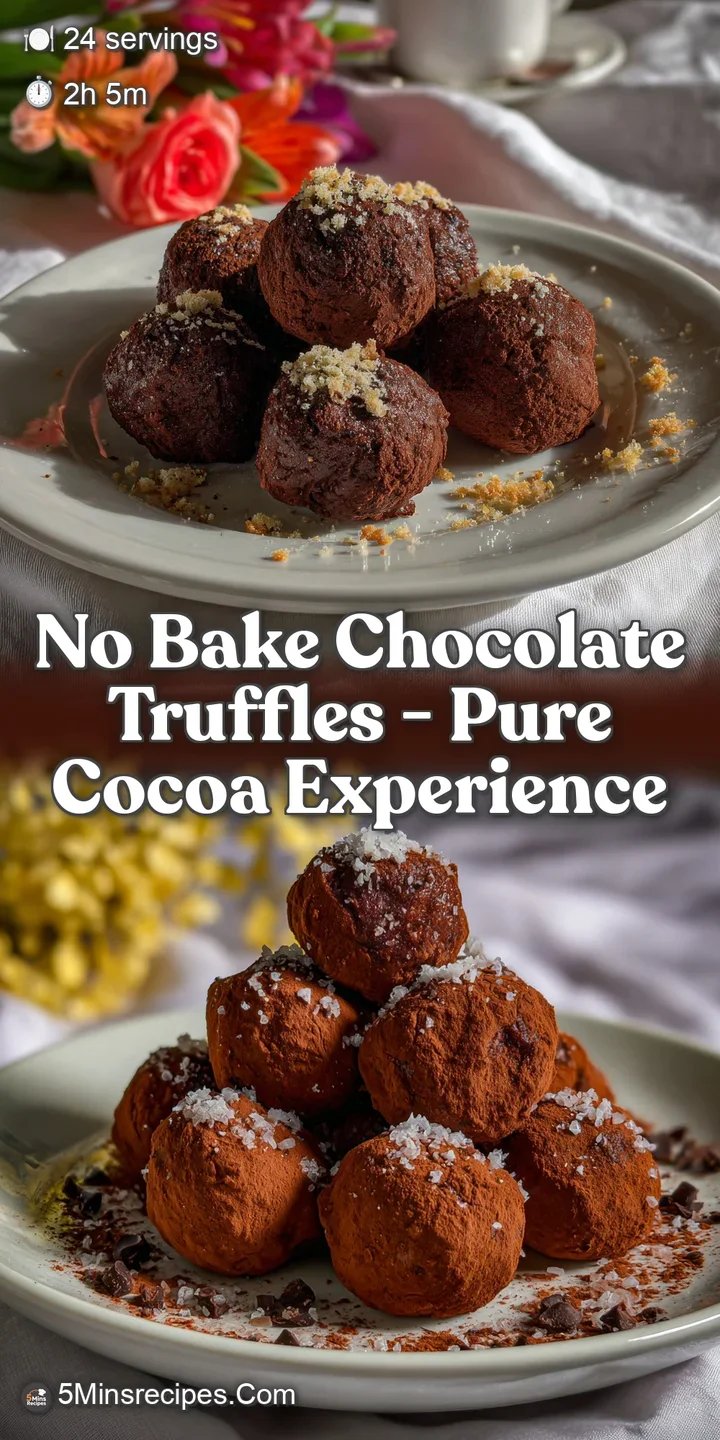 Close-up of a chocolate truffle with a soft, decadent interior. The rich, dark chocolate glistens, promising a melt-in-you...