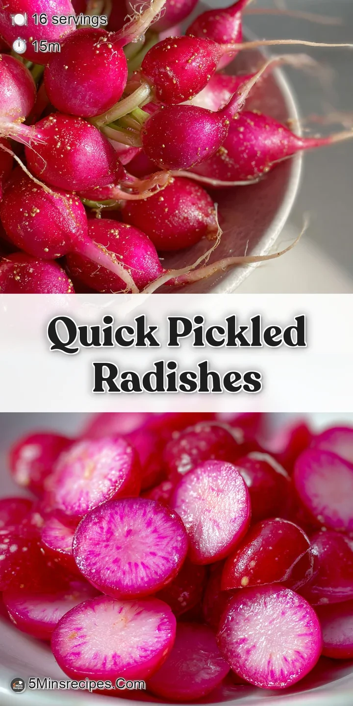 Crisp, translucent pickled radish slices, glistening with brine, promise a burst of tangy flavor and a refreshing crunch.