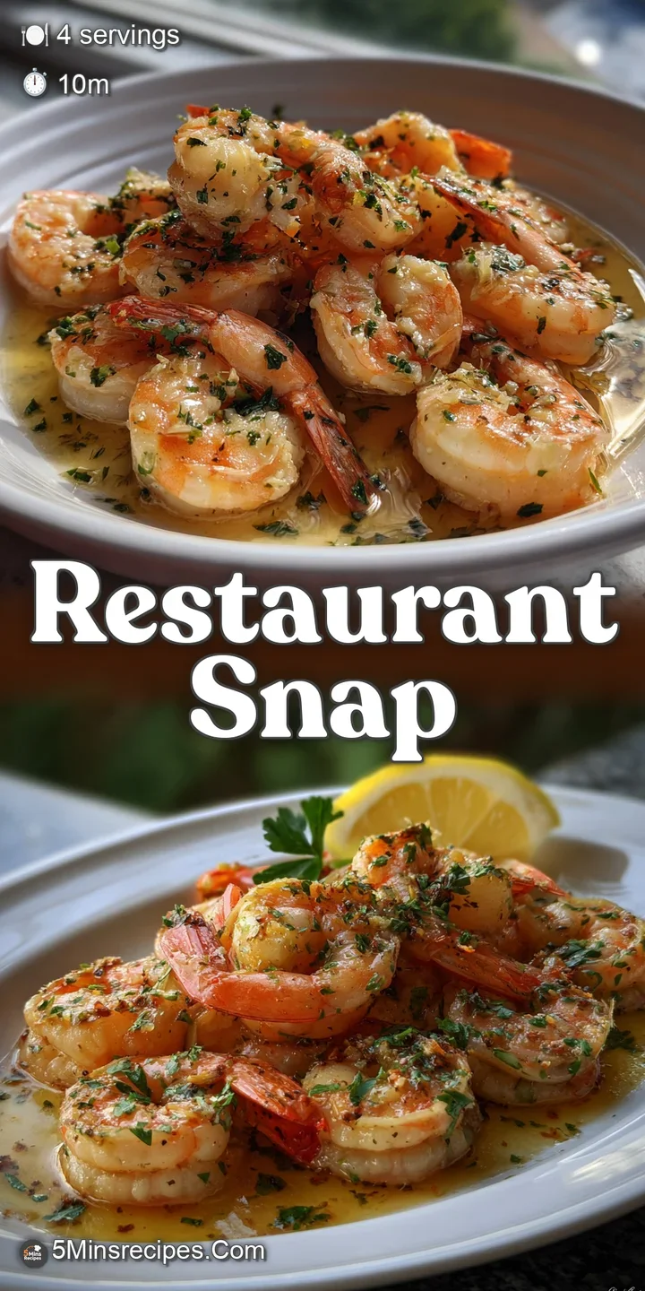 Close-up of succulent shrimp coated in garlic butter, with a hint of lemon zest, appearing juicy and ready to burst with f...