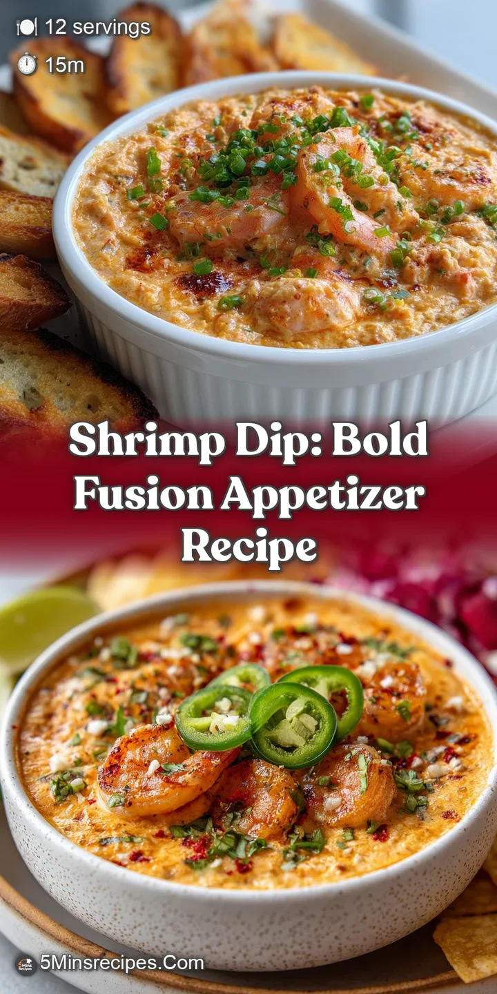 Close-up of luscious shrimp dip. Visible chunks of shrimp, creamy texture, and sprinkle of vibrant red paprika.