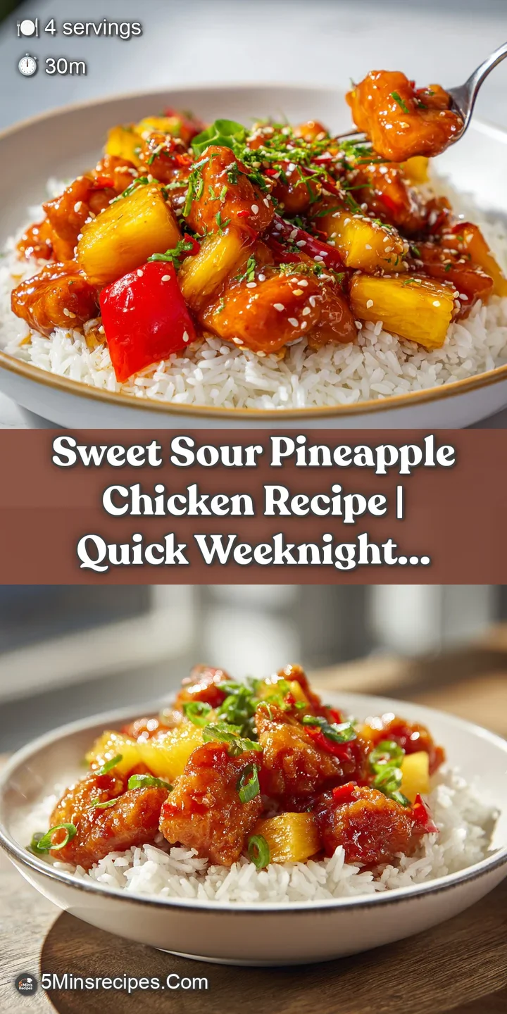 Close-up of juicy pineapple chicken. The caramelized glaze creates a tempting sheen, coating the chicken and pineapple chu...