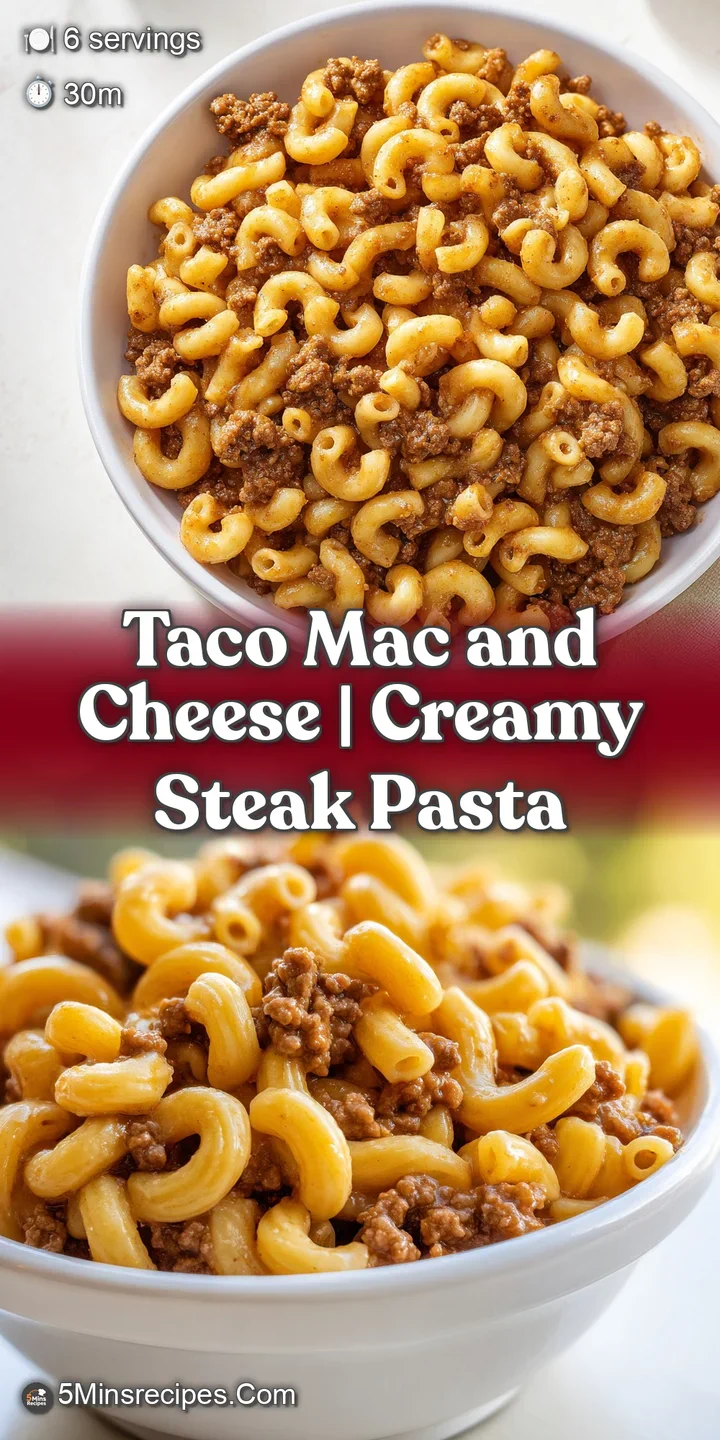 Close-up of gooey, golden-orange cheese coating macaroni and savory meat with a sprinkle of fresh cilantro.