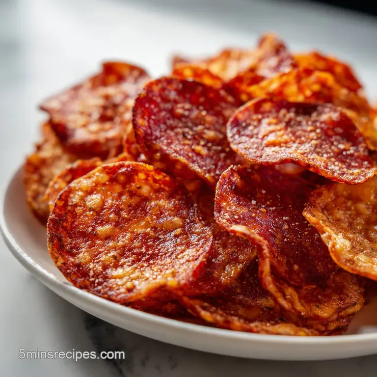 2 Ingredient Pizza Chip with Pepperoni: Shattering-Crisp