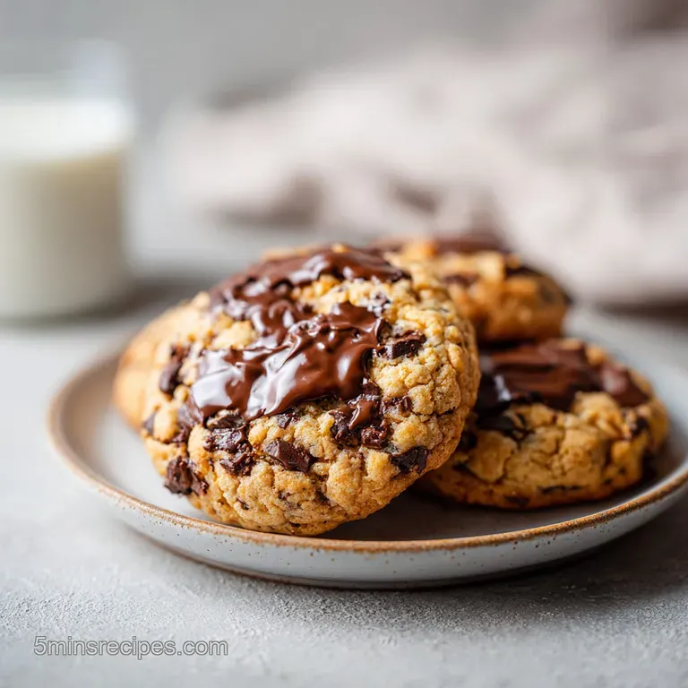 3 Ingredient Nutella Microwave Cookies: Fudgy and Dense