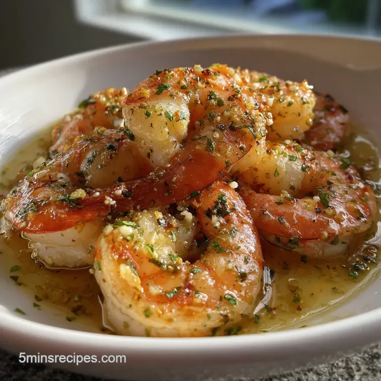 5 Minute Garlic Butter Shrimp with Lemon