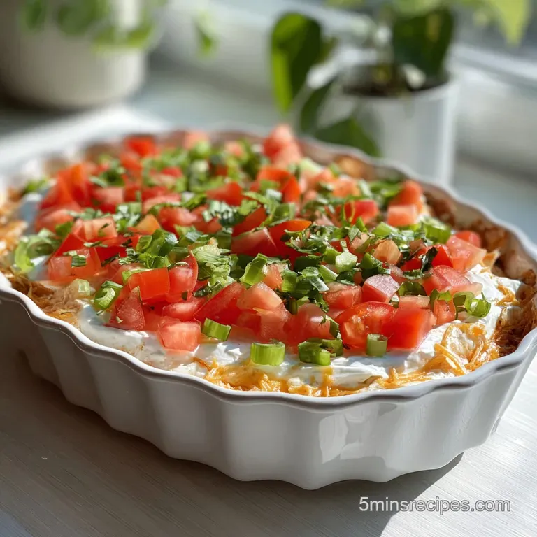 Individual servings of 7-layer dip in stemmed glasses, garnished with cilantro and tortilla chips for easy party snacking.