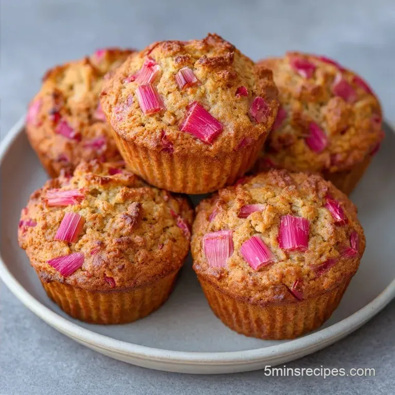 Best Rhubarb Breakfast Muffins: Moist and Tart