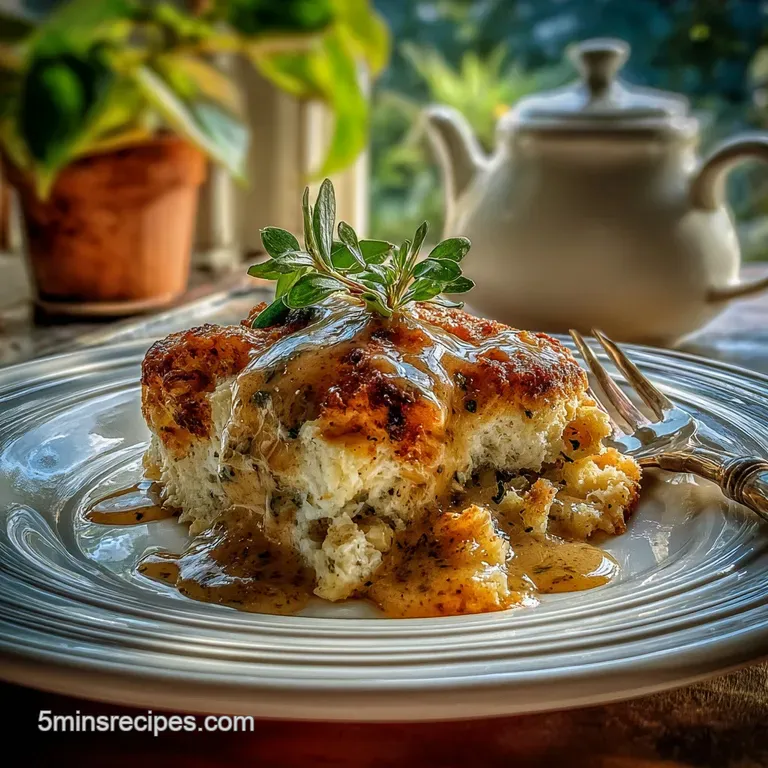 Biscuits and Gravy Breakfast Casserole