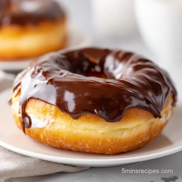 Boston Cream Donut: Velvety Custard Filling