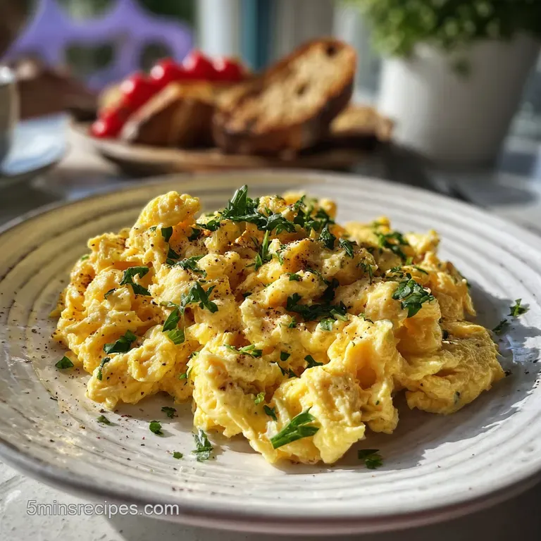 Breakfast Buffet Idea with Scrambled Eggs: Custardy & Warm