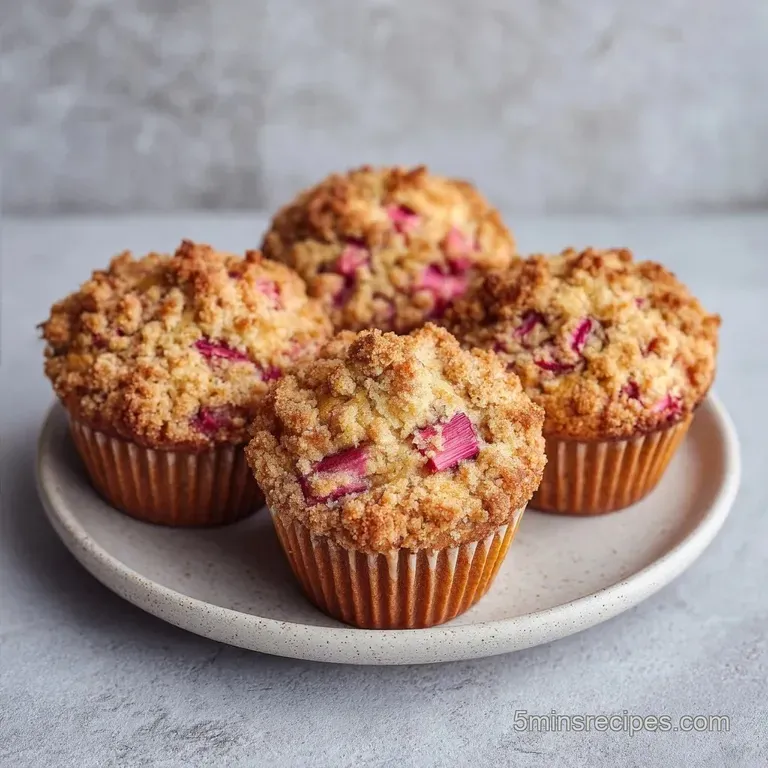 Brown Sugar Rhubarb Muffins: Tender and Tart