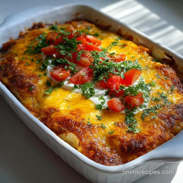 Chicken Enchilada Casserole: Layered Bake