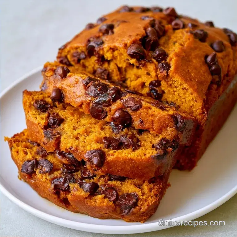 Moist Chocolate Chip Pumpkin Bread