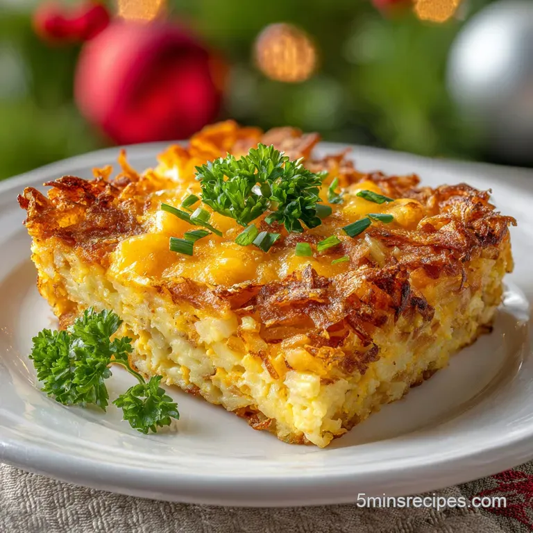 Christmas Breakfast Casserole with Bacon