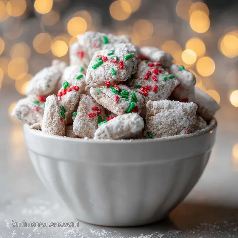 Christmas Puppy Chow Recipe: Dark Chocolate Finish