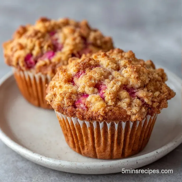 Two fluffy, golden muffins on a white ceramic plate paired with a linen napkin and a light dusting of powdered sugar.