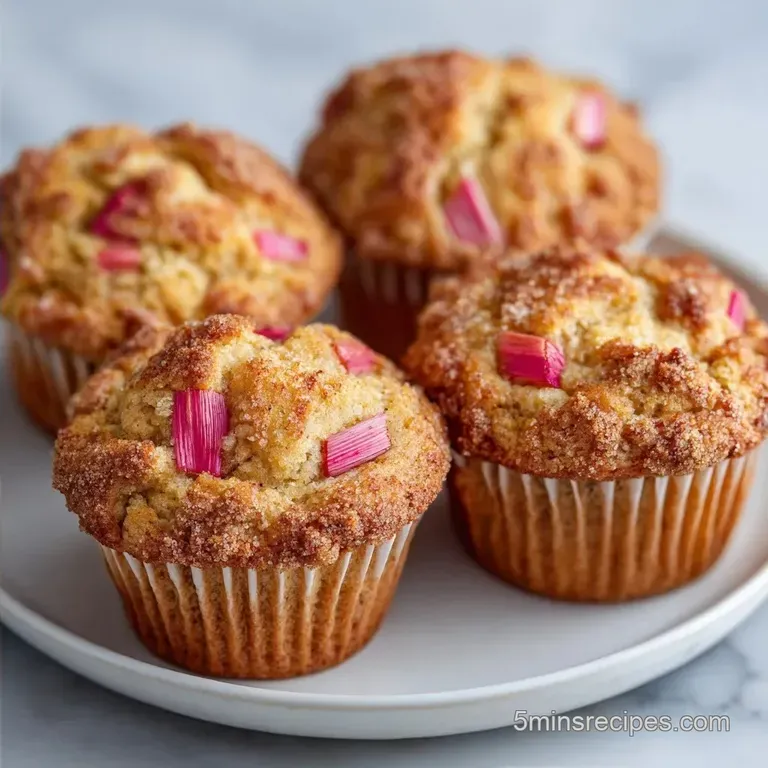 Old Fashioned Cinnamon Sugar Rhubarb Muffins: Tangy and Sweet