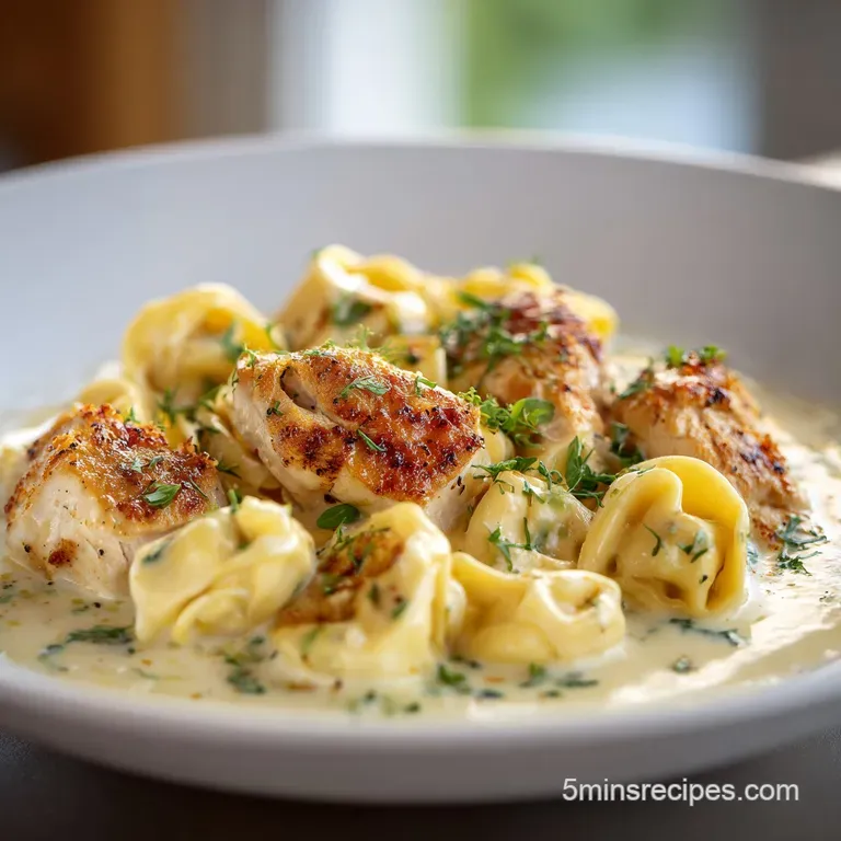 Tortellini with Creamy Garlic Sauce: Velvety and Rich