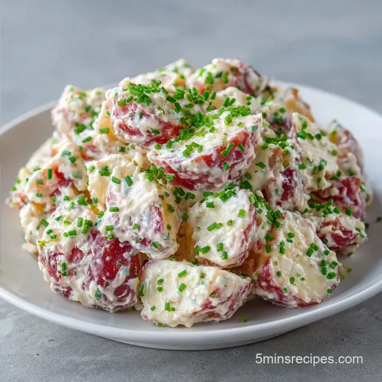 20 Minute Creamy Potato Salad with Fresh Chives