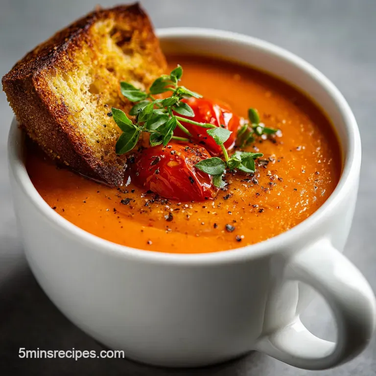 Creamy Tomato Basil Soup Recipe