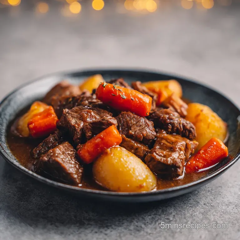 Crockpot Beef Stew with Potatoes and Carrots