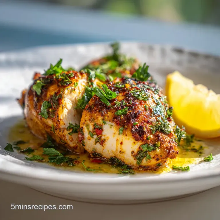 Tender chicken bathed in rich, creamy ranch sauce, piled high on toasted bread with a sprinkle of fresh herbs.