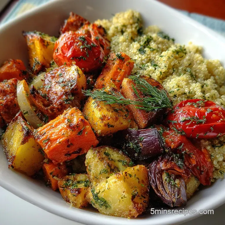 Daniel Fast Meal with Roasted Vegetables
