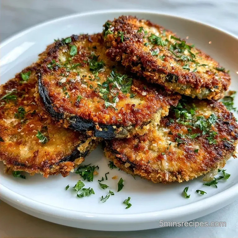 Easy Air Fryer Eggplant Slices with Panko