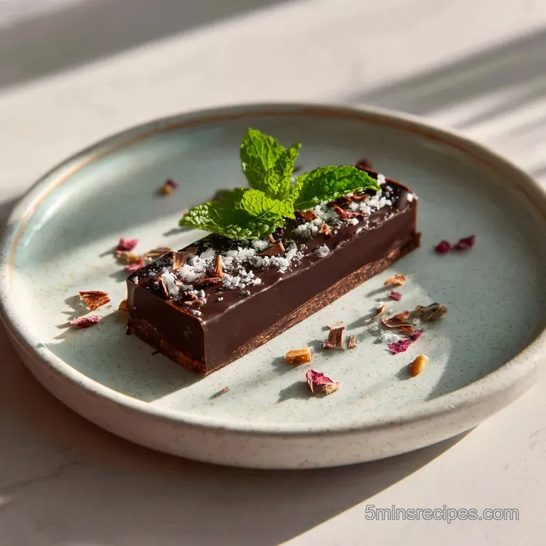 A glistening chocolate bar fragment sits atop a stylish plate, a scattering of nuts offering a tempting crunch and contras...