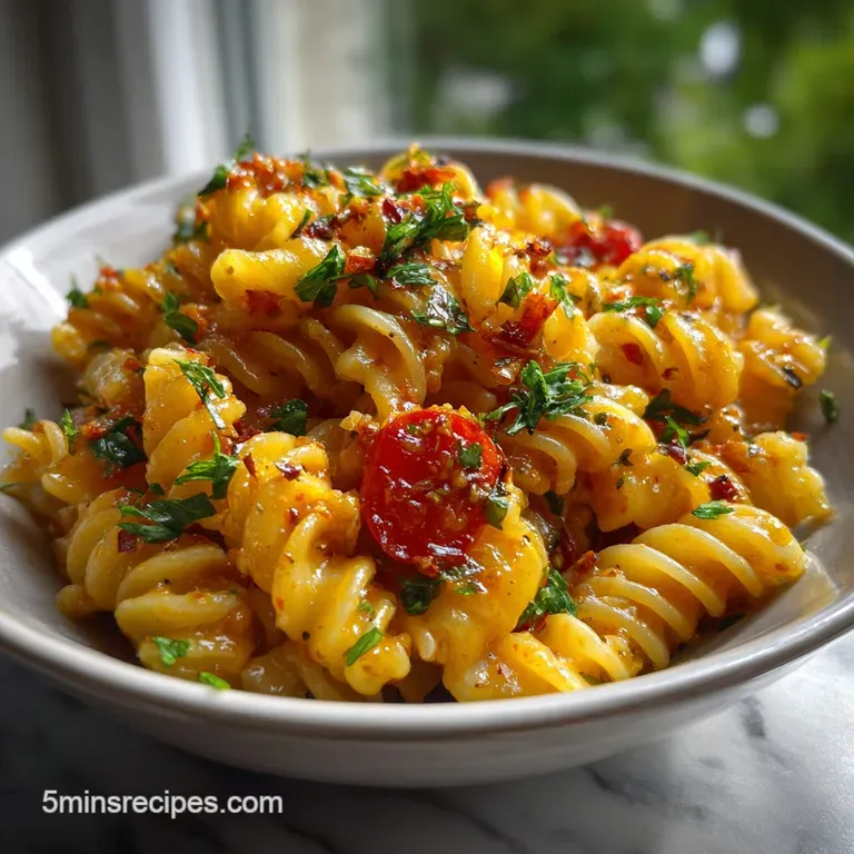 Elegant plate of pasta. Silky sauce coats each strand, complemented by vibrant green herbs and a sprinkle of parmesan, rea...