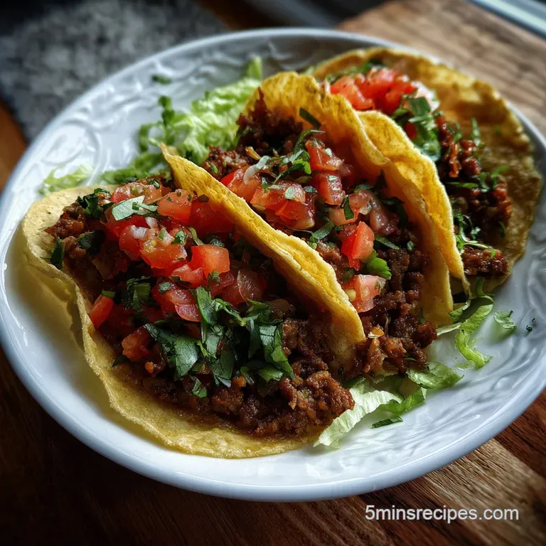 Tender beef taco, beautifully plated with crisp lettuce, a swirl of creamy sauce, and a sprinkle of vibrant cilantro, invi...