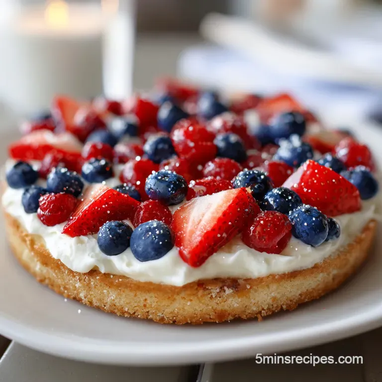 4th of July Fruit Pizza Recipe
