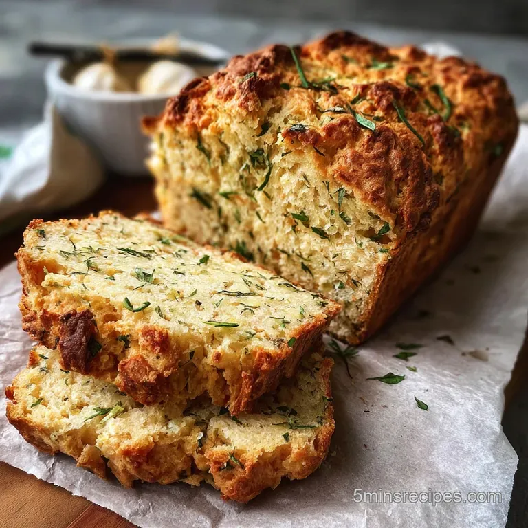 Quick Bread Recipe Without Yeast with Garlic and Herbs