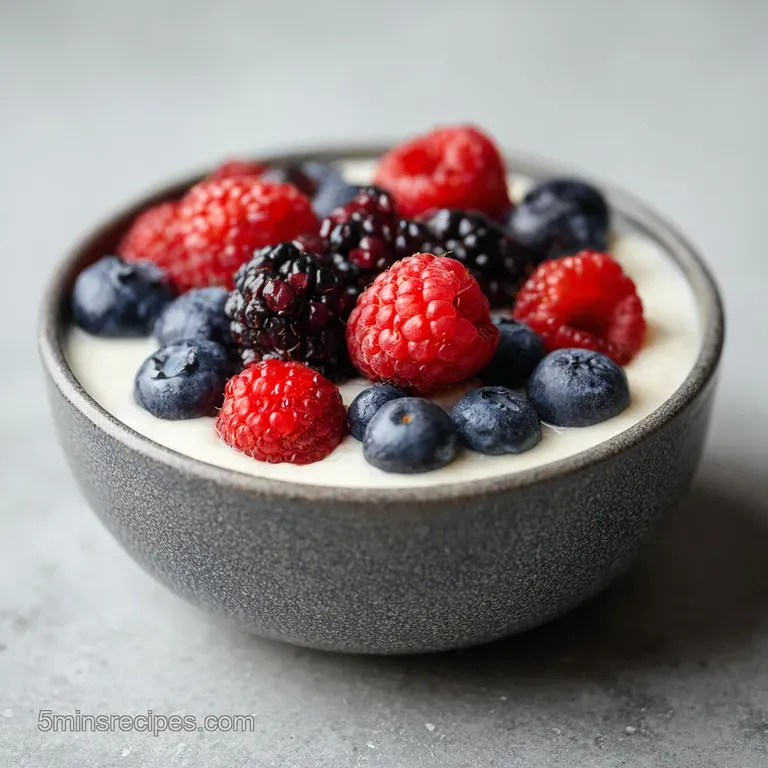 Greek Yogurt and Berries: Whipped Mousse