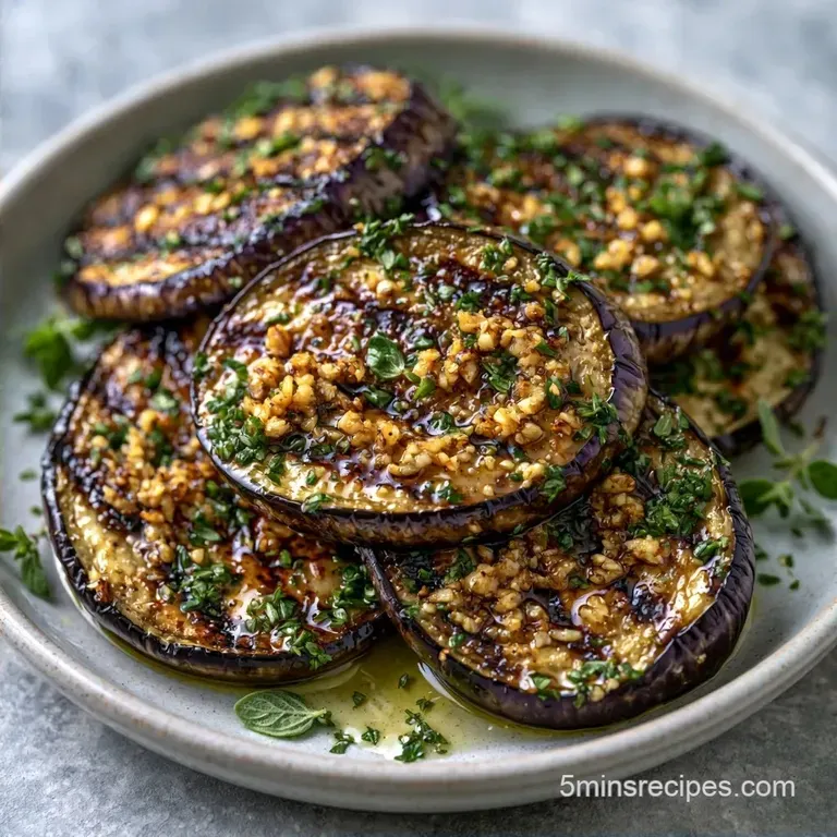 Mediterranean Grilled Eggplant with Garlic