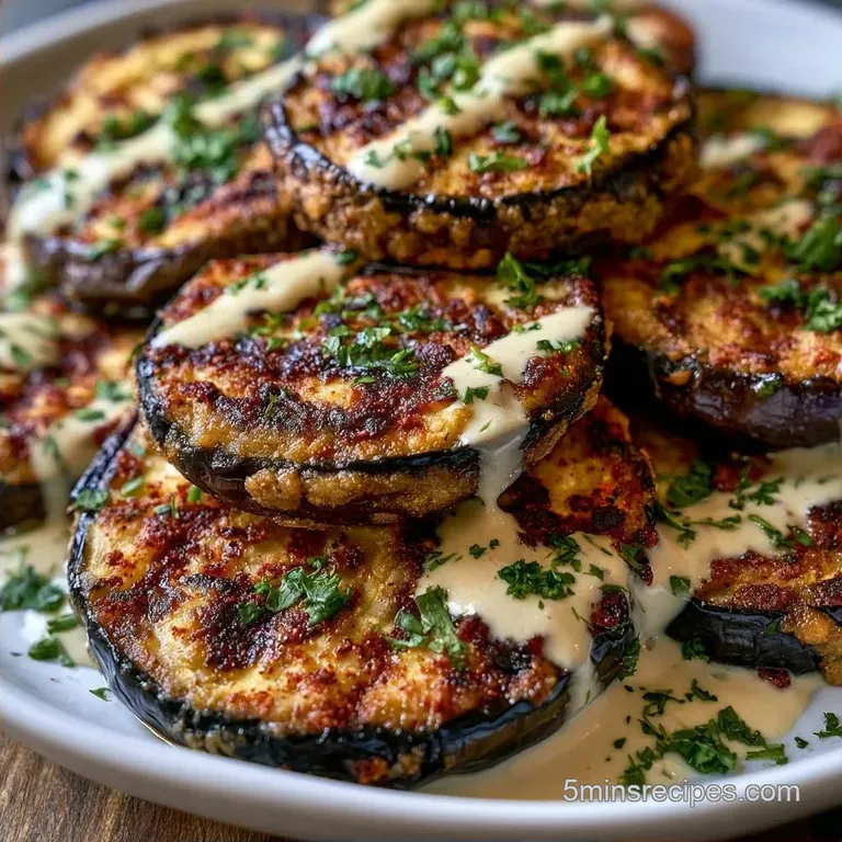 Roasted Healthy Eggplant Side Dish with Tahini