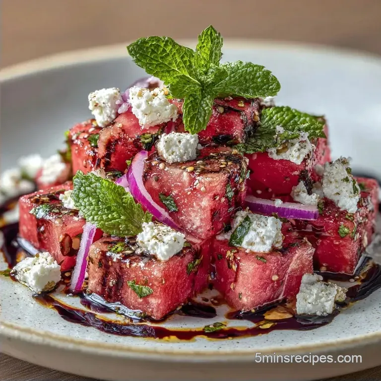 Healthy Watermelon Feta Salad: Fresh and Crisp