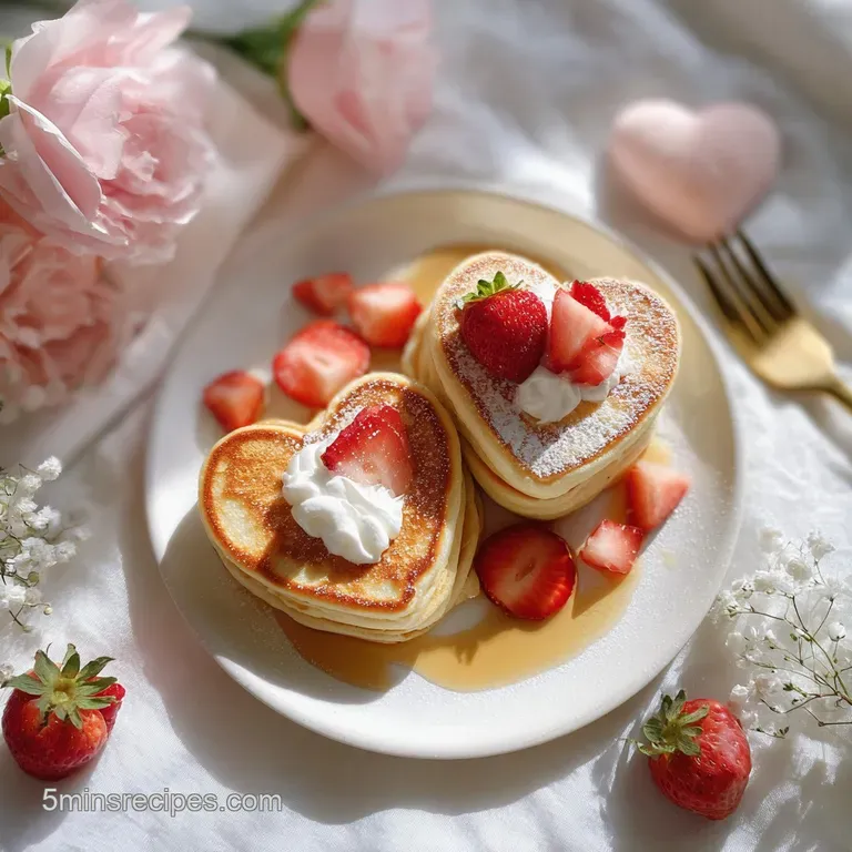 Galentines Day Brunch with Heart-Shaped Pancakes