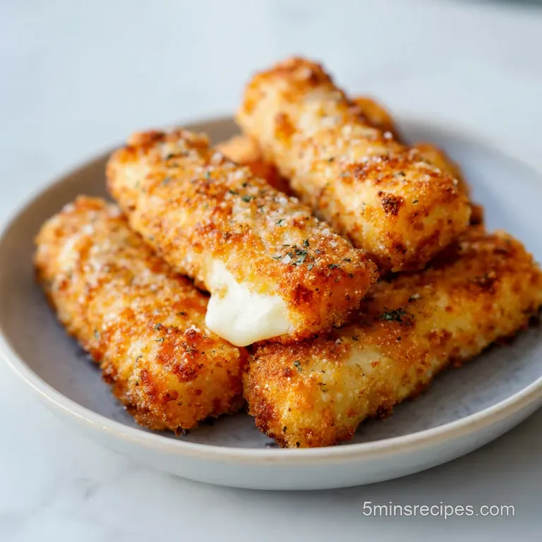 Homemade Baked Mozzarella Sticks