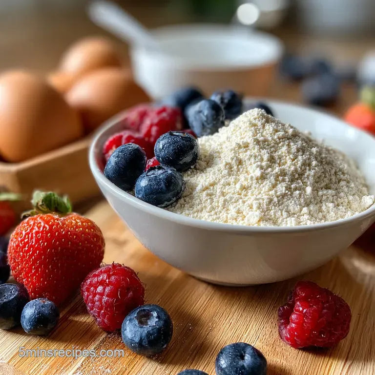 Scoops of versatile Bisquick mix in a rustic wooden bowl. The tan powder invites baking adventures in your kitchen.