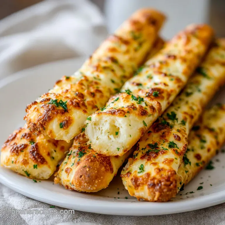 Homemade Cheesy Garlic Breadsticks: Golden and Baked