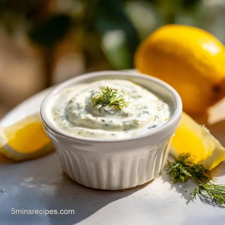 A dollop of thick tartar sauce artfully swirled next to golden fried fish fillets