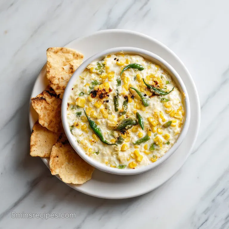Hot Corn Dip with Green Chilies: Creamy and Bold