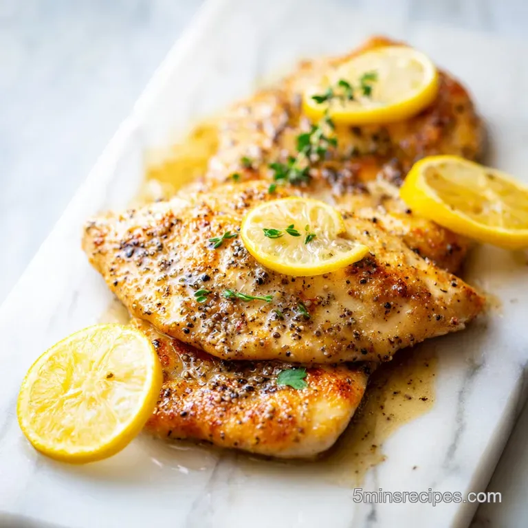 Sliced juicy chicken resting on wilted spinach with a bright lemon wedge and coarse cracked black pepper.