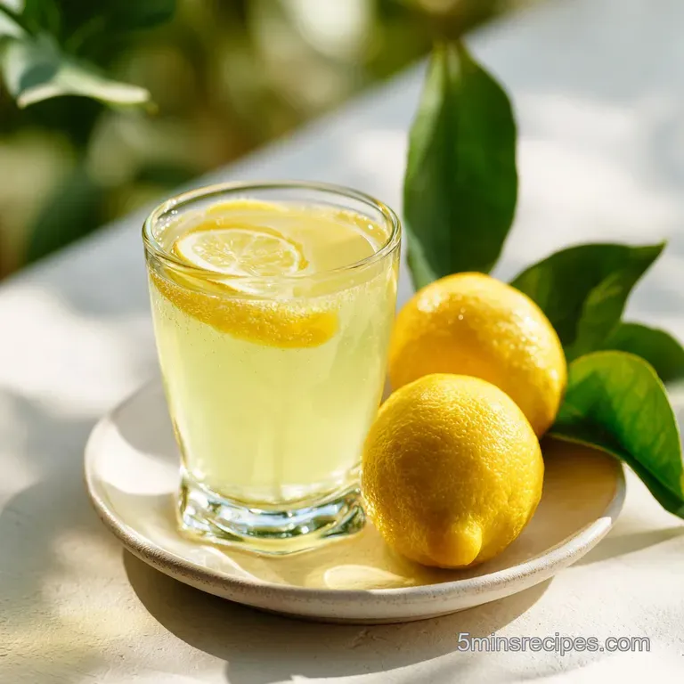 Elegant Limoncello Spritz: ice clinks in the tall glass, hinting at a refreshing chill. A bright yellow beverage garnished...