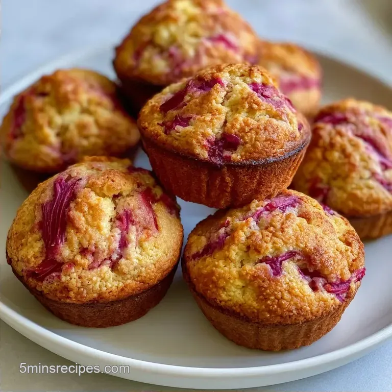 Moist Mini Rhubarb Muffins