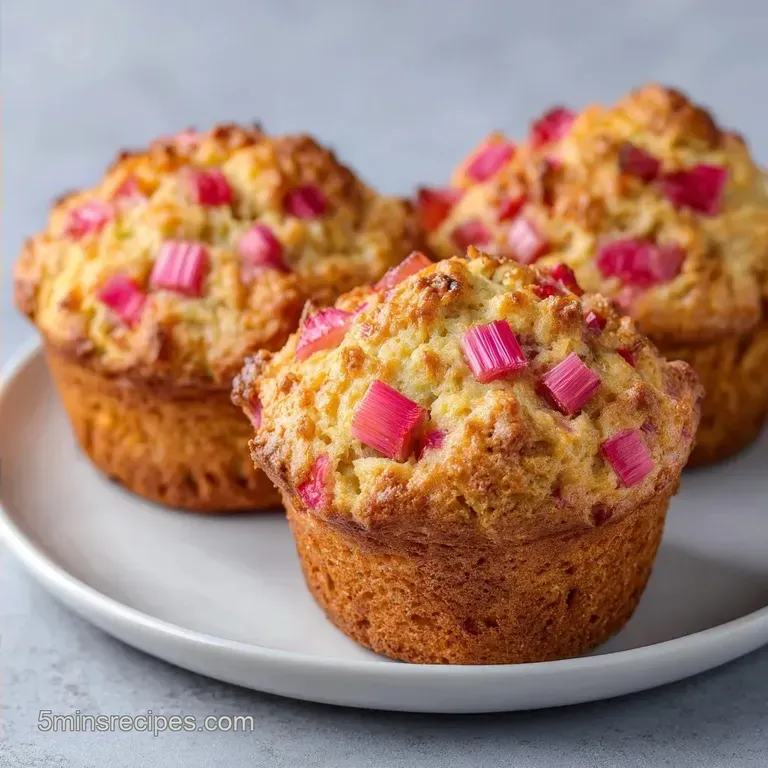 Rhubarb Yogurt Muffins: Moist and Tart