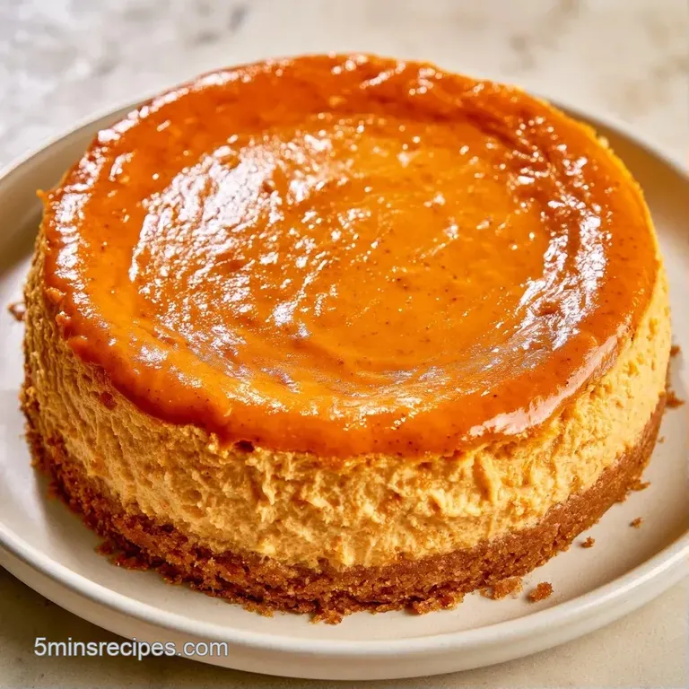 A single slice of orange pumpkin cream cake on a white plate, garnished with a cinnamon stick and fresh mint.