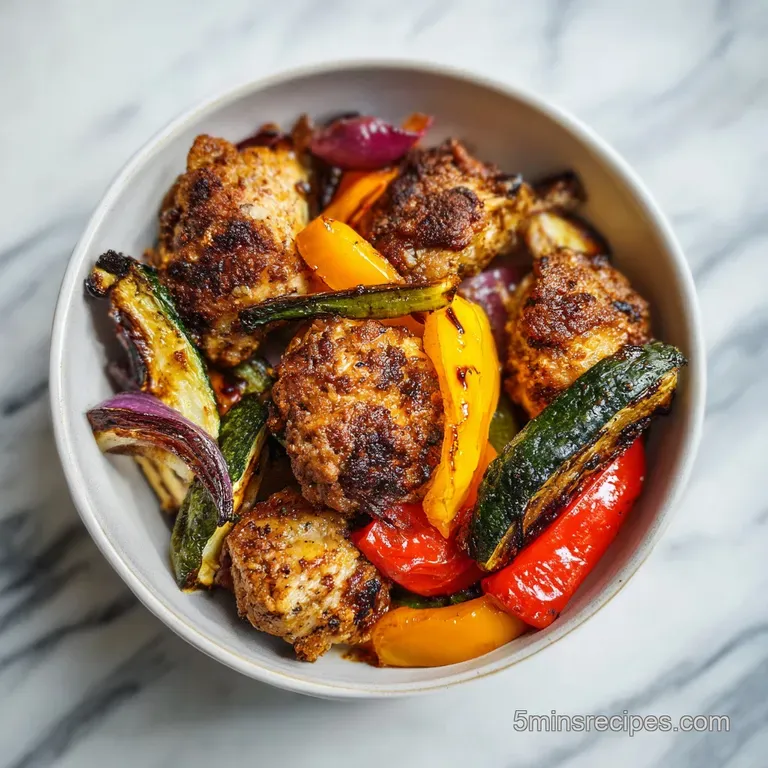 Sliced roasted chicken on a white ceramic plate with vibrant glazed carrots and a drizzle of savory brown jus.