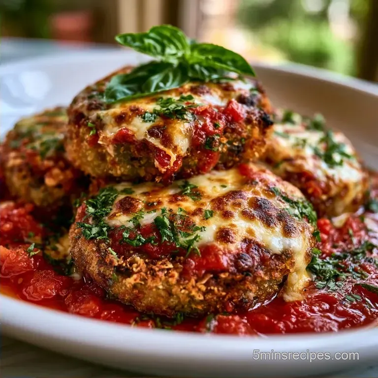 Crispy Oven Baked Eggplant Parmesan